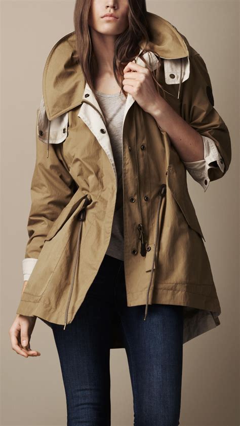 burberry brit waterproof jacket|burberry oversized lightweight parka jacket.